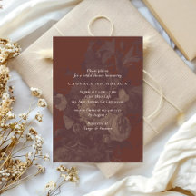 Vintage Rustic Floral Terracotta Bridal Shower
