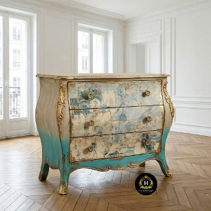 Vintage Rustic Floral Texture Decoupage Furniture Tissue Paper