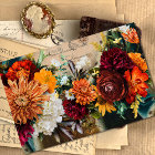 Vintage Rustic Floral Texture Decoupage