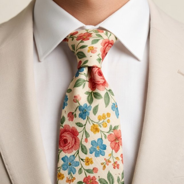 Vintage Rustic Floral  Tie (Creator Uploaded)