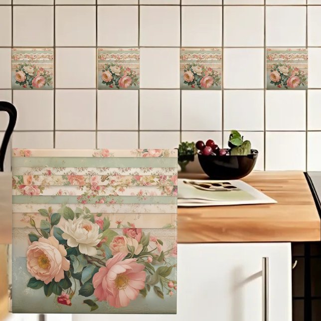 Vintage Rustic Floral Tile (Creator Uploaded)