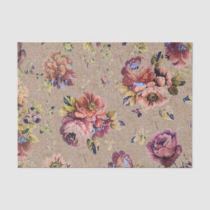 Vintage Rustic Floral Tissue Paper