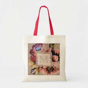 Vintage Rustic Floral Tote Bag