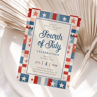 Vintage Rustic Fourth of July Celebration Invitati Invitation