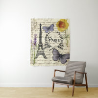 vintage rustic french butterfly paris eiffel tower