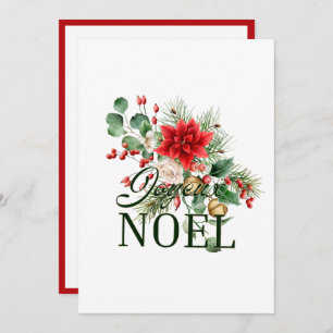 Vintage Rustic French Joyeux Noel Announcement