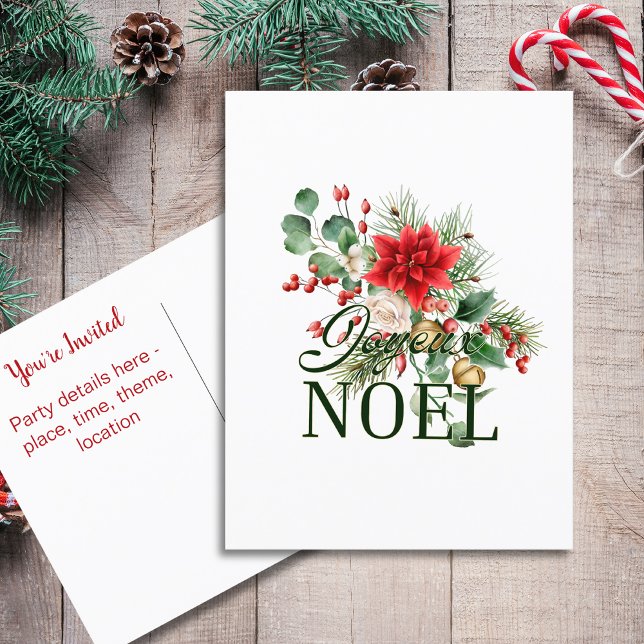 Vintage Rustic French Joyeux Noel  Holiday Postcard (Creator Uploaded)