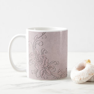 Vintage Rustic Glamour Elegant Rose Shabby Chic Coffee Mug