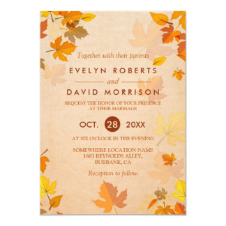 autumn wedding invitations