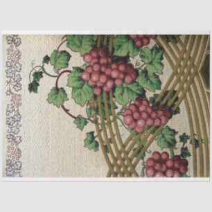 Vintage Rustic Grapes and Vines Tissue Paper