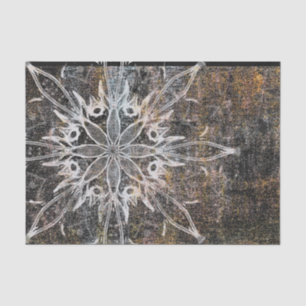 Vintage Rustic Grunge Texture Bohemian Mandala Tissue Paper