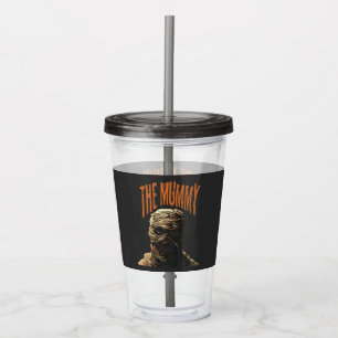 Vintage Rustic Halloween Mummy Acrylic Tumbler