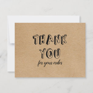 Vintage Rustic Kraft Thank You For Order Discount