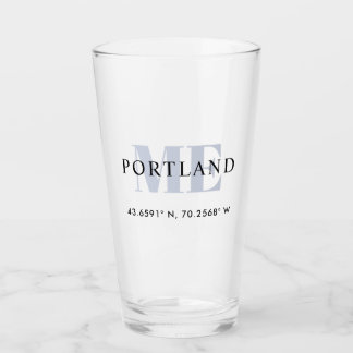 Vintage Rustic Latitude Longitude City Coordinates Glass