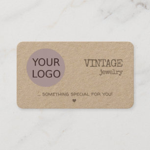 Vintage Rustic Natural Paper Simple Brown Kraft Business Card