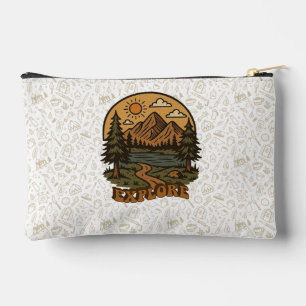 Vintage/rustic outdoorsy explore nature accessory pouch