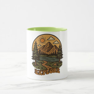 Vintage/rustic outdoorsy explore nature mug