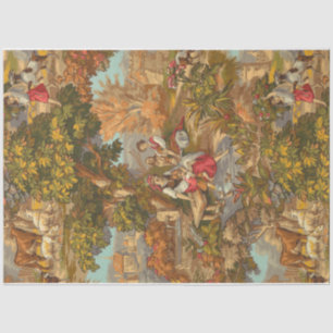 Vintage Rustic Pastoral Country Scene Tissue Paper