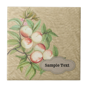 Vintage Rustic Peach Farmstand Tile