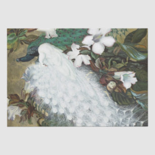 Vintage Rustic Peacock Peacocks Decoupaging Tissue Paper