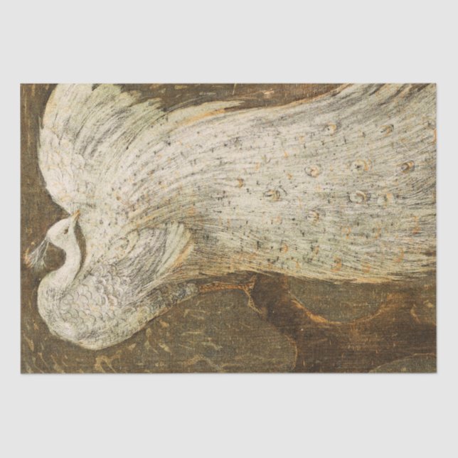 Vintage Rustic Peacock Peacocks Decoupaging Tissue Paper (Front)