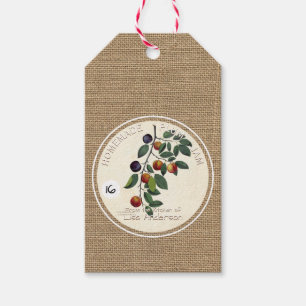 Vintage Rustic Plum Jam Corporate gift tag