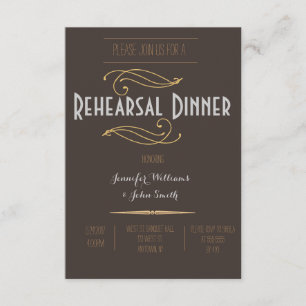 Vintage Rustic Rehearsal Dinner Invitations