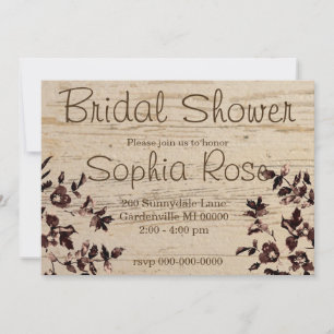 Vintage Rustic Rose Invitation