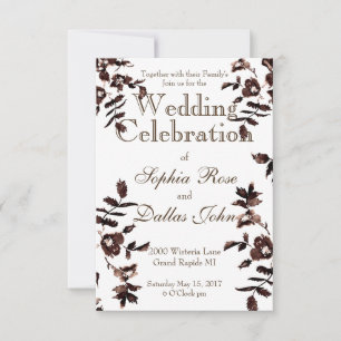 Vintage Rustic Rose Invitation