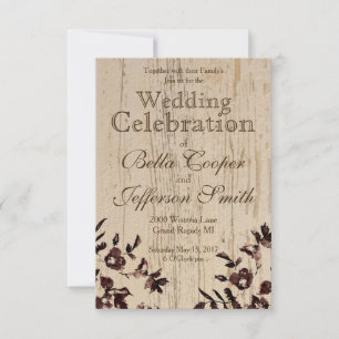 Vintage Rustic Rose Invitation