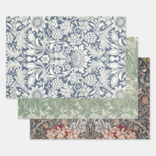 Vintage Rustic Selection of William Morris Wrapping Paper Sheet