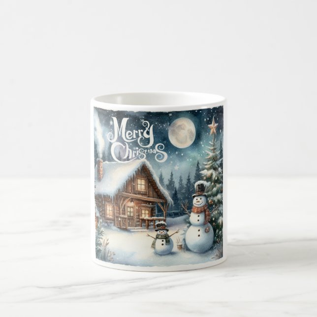 Vintage/Rustic/Snowman/Christmas Coffee Mug (Center)
