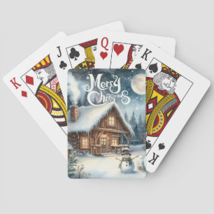 Vintage/Rustic/Snowman/Christmas Playing Cards