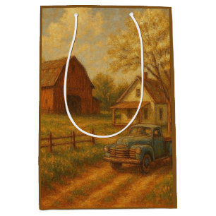 Vintage/rustic spring farm medium gift bag