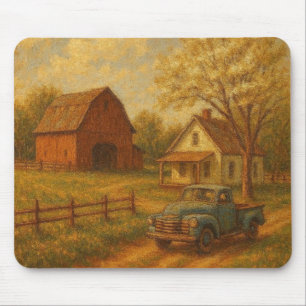 Vintage/rustic spring farm  mouse mat
