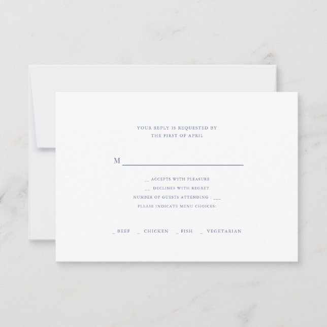 vintage rustic Swans Romantic Wedding Response  (Front)