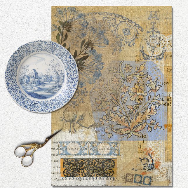 Vintage Rustic Texture Burlap French Decoupage  Tissue Paper (Creator Uploaded)