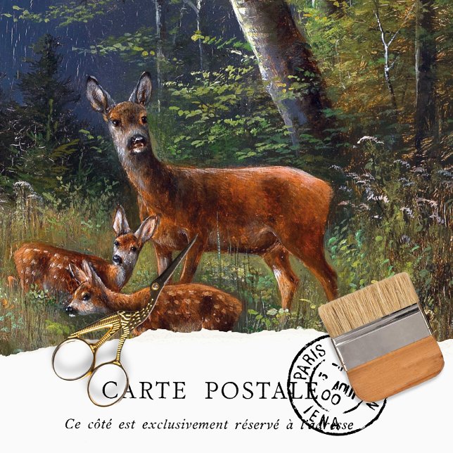 Vintage Rustic Texture Deer Decoupage  Tissue Paper (Creator Uploaded)