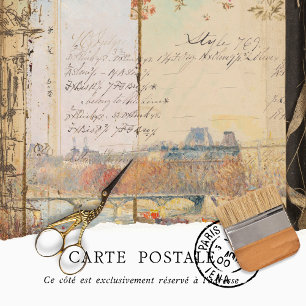 Vintage Rustic Texture Ephemera Decoupage Tissue Paper