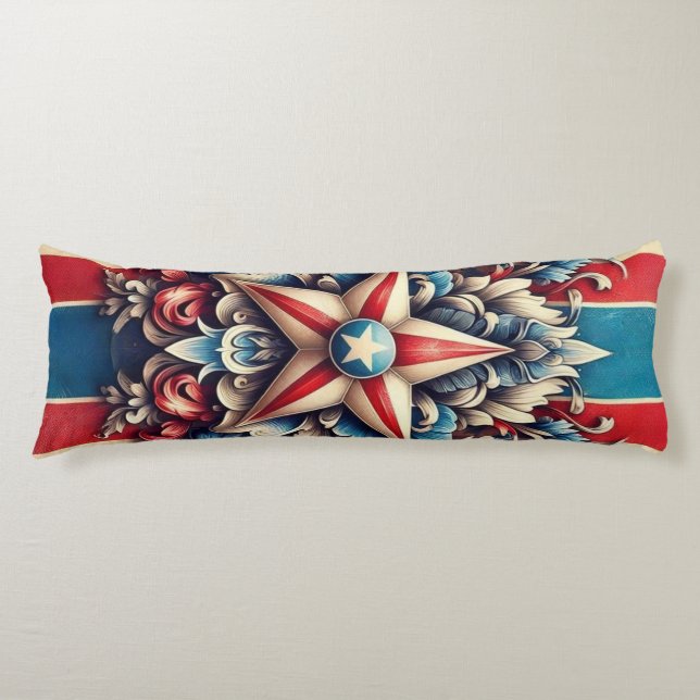 Vintage/rustic USA/Patriotic  Body Cushion (Front)