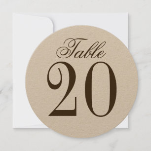Vintage Rustic Wedding Circle Table Number