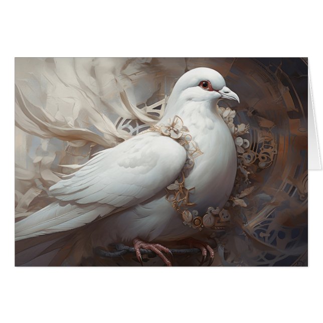 Vintage Rustic Wedding Dove (Front Horizontal)