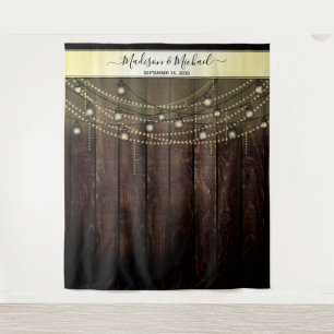 Vintage Rustic Wedding Photo Booth Backdrop Tapestry