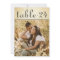 Vintage Rustic Wedding Photo Table Number Card