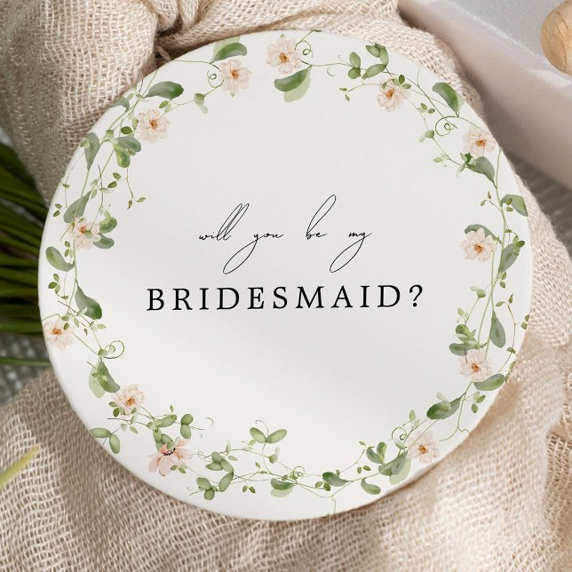 Vintage Rustic Wildflower Bridesmaid Proposal Card (Creator Uploaded)