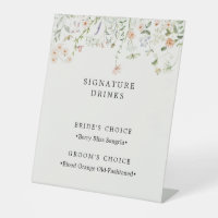 Vintage Rustic Wildflower Wedding Signature Drinks