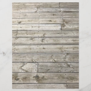 Vintage Rustic Wood Planks Pattern Scrapbook Paper