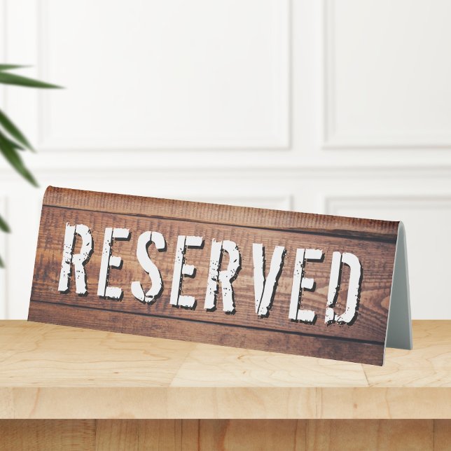 VIntage Rustic Wooden Look Reserved Table Sign (Creator Uploaded)