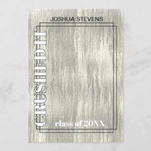 Vintage Rustic Woodgrain Graduation Announcement