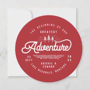vintage rustic woodland save the date announcement